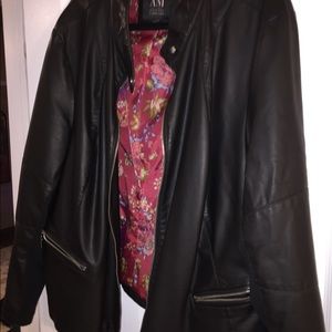 Black leather jacket